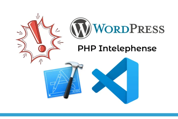 Функции WordPress подсвечены красным. VS Code